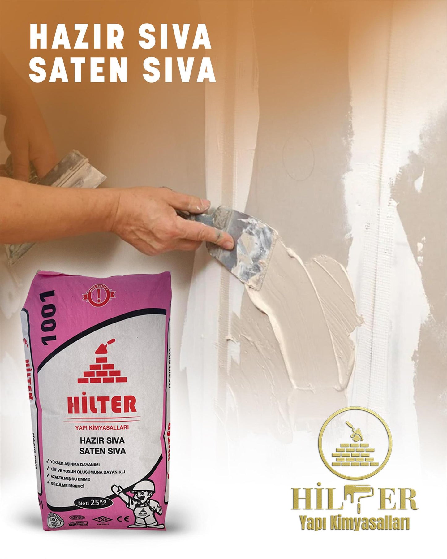 Hilter Hazır Sıva Saten Sıva